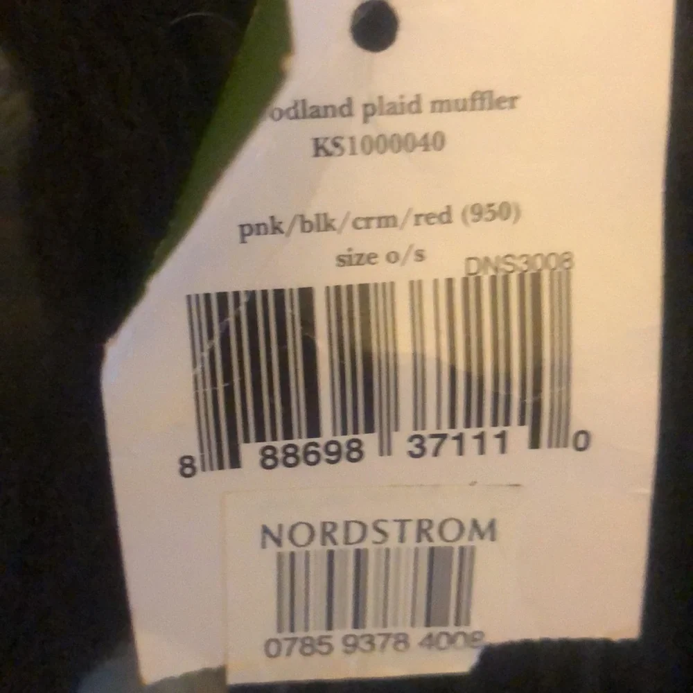 Kate Spade Woodland Plaid Knit Fringe Scarf | Pink Black Burgundy | NWT